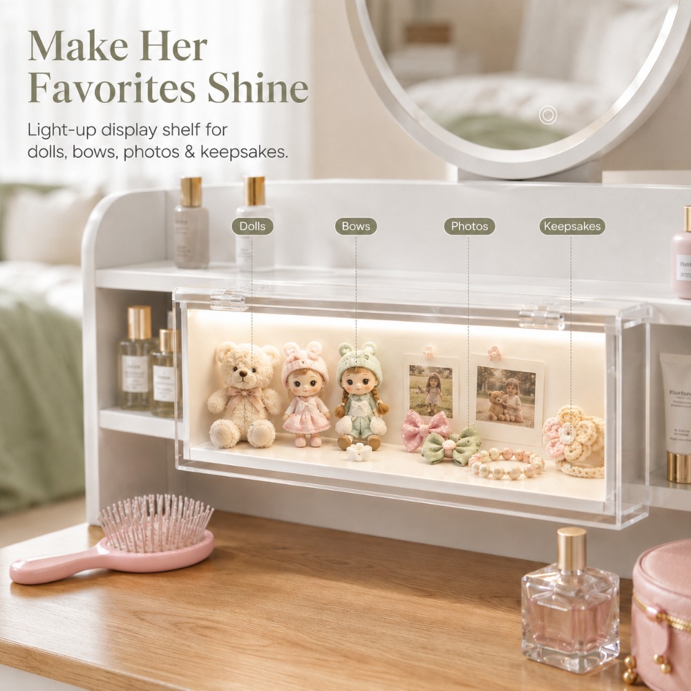 Perfect Gift for Her, Round Wo - Beauty Makeup Vanity Set recension och pris