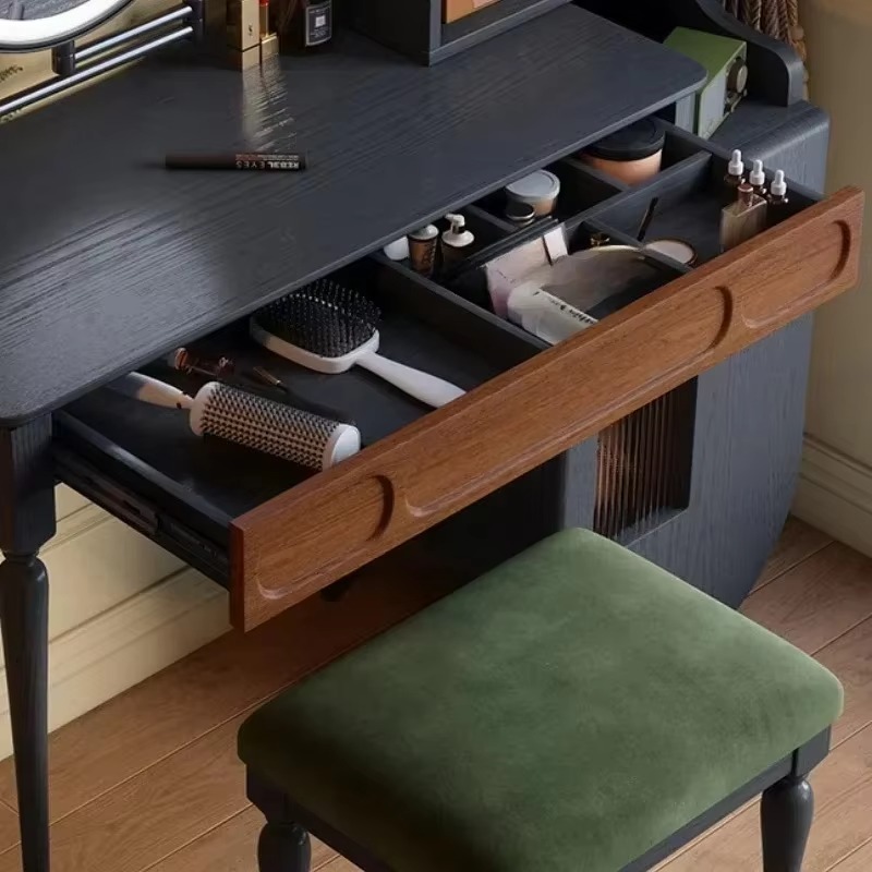 Italian Black Vanity Table Dra - Beauty Makeup Vanity Set recension och pris